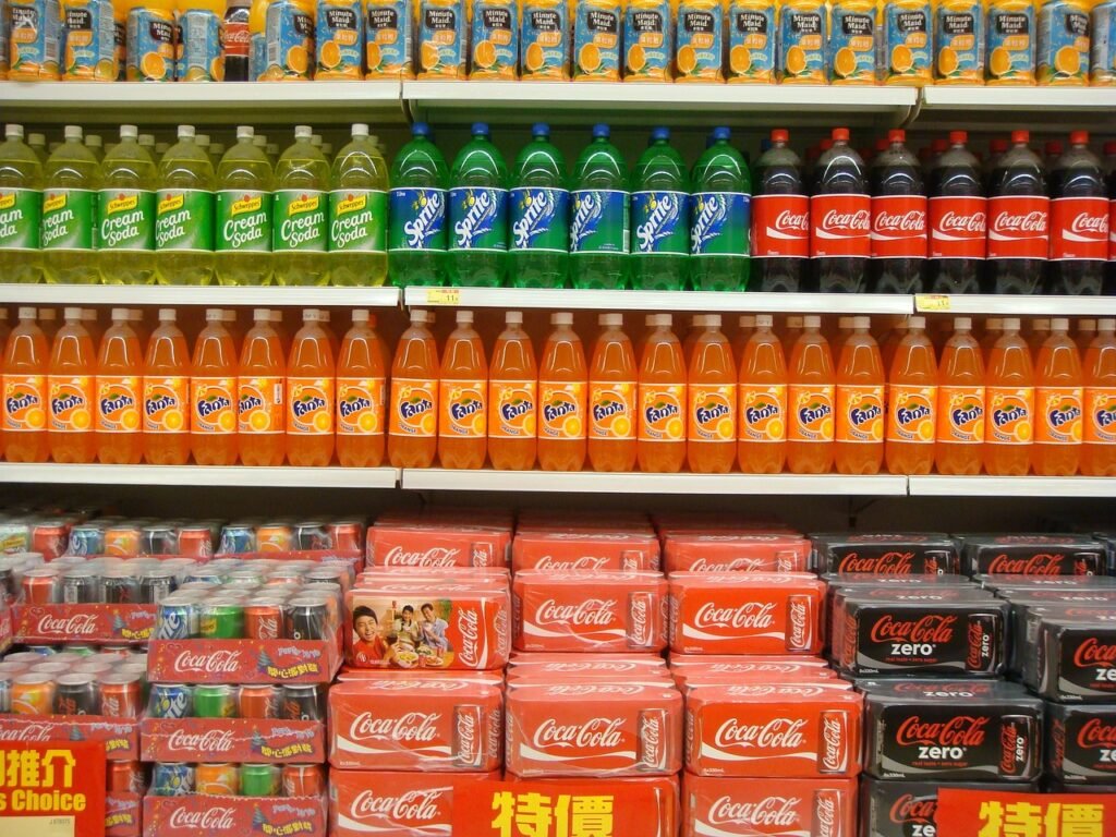 supermarket, cola, soft drink
